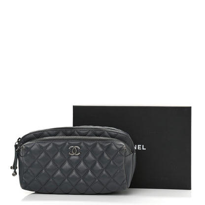 Chanel Calfskin Quilted Waist Bag Dark Grey 12 of 12