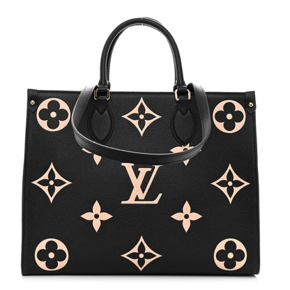 Louis Vuitton Empreinte Monogram Giant Onthego MM Black Beige 1 of 9