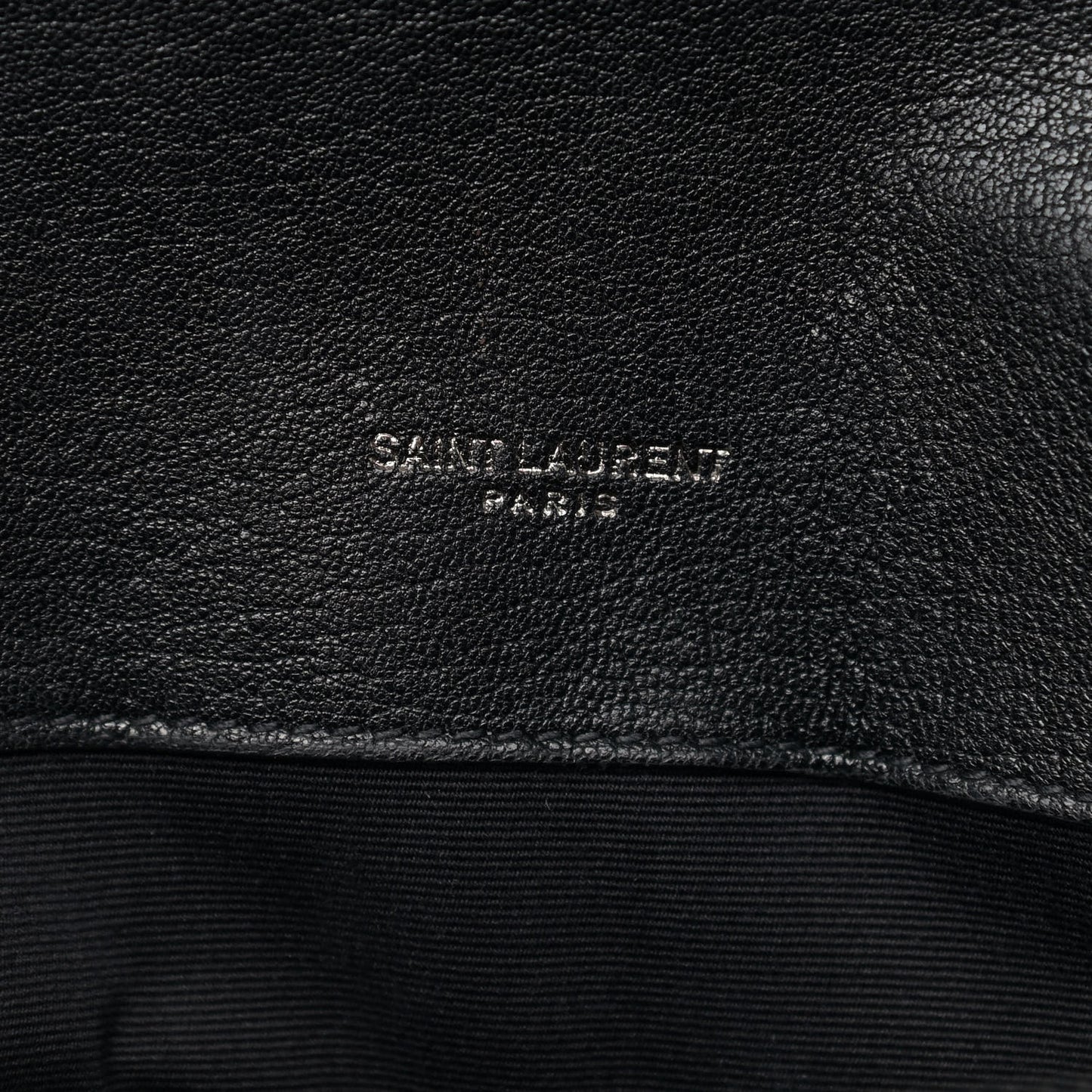 Sheepskin Matelasse Chevron Monogram Monochrome Large College Satchel Black