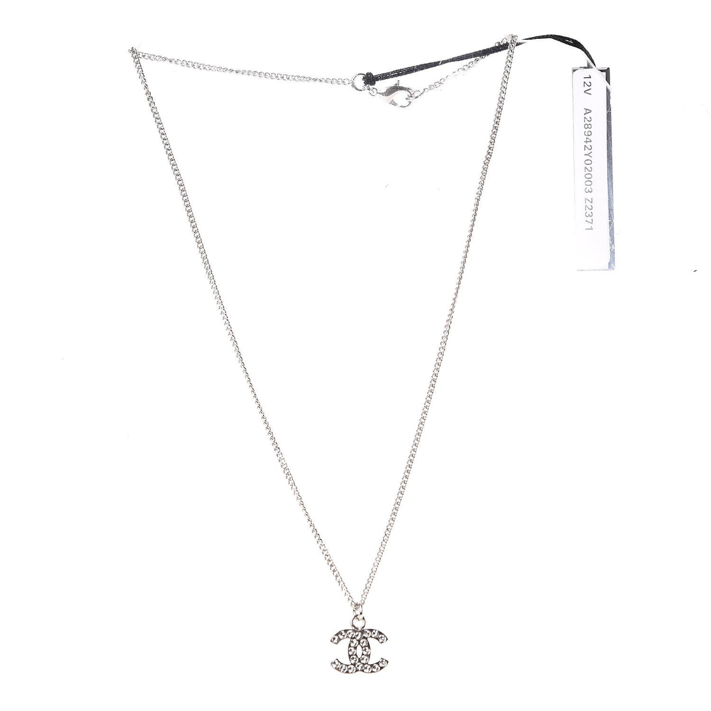Crystal Timeless CC Necklace Silver