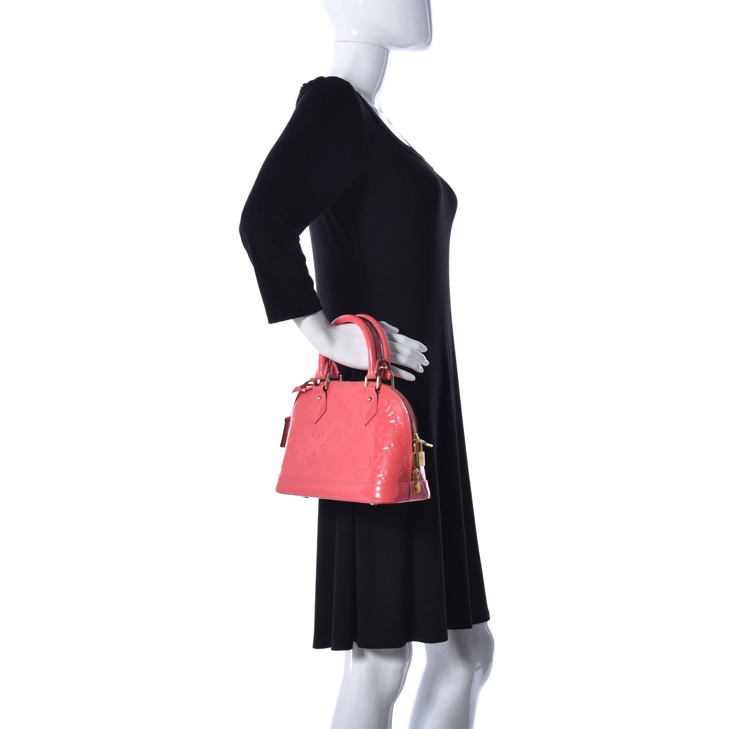 Louis Vuitton Vernis Alma BB Rose Litchi 3 of 10