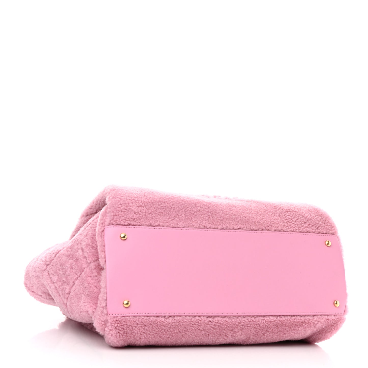 Shearling Lambskin Medium Deauville Tote Pink