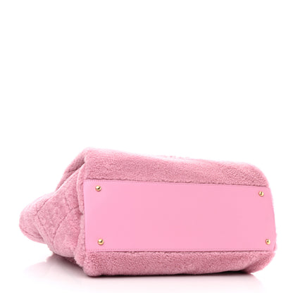 Chanel Shearling Lambskin Medium Deauville Tote Pink 5 of 12