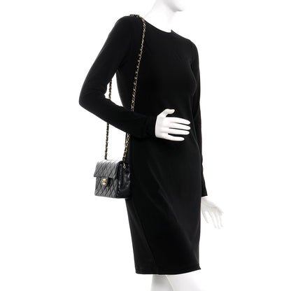 Chanel Lambskin Quilted Mini Square Flap Black 2 of 7