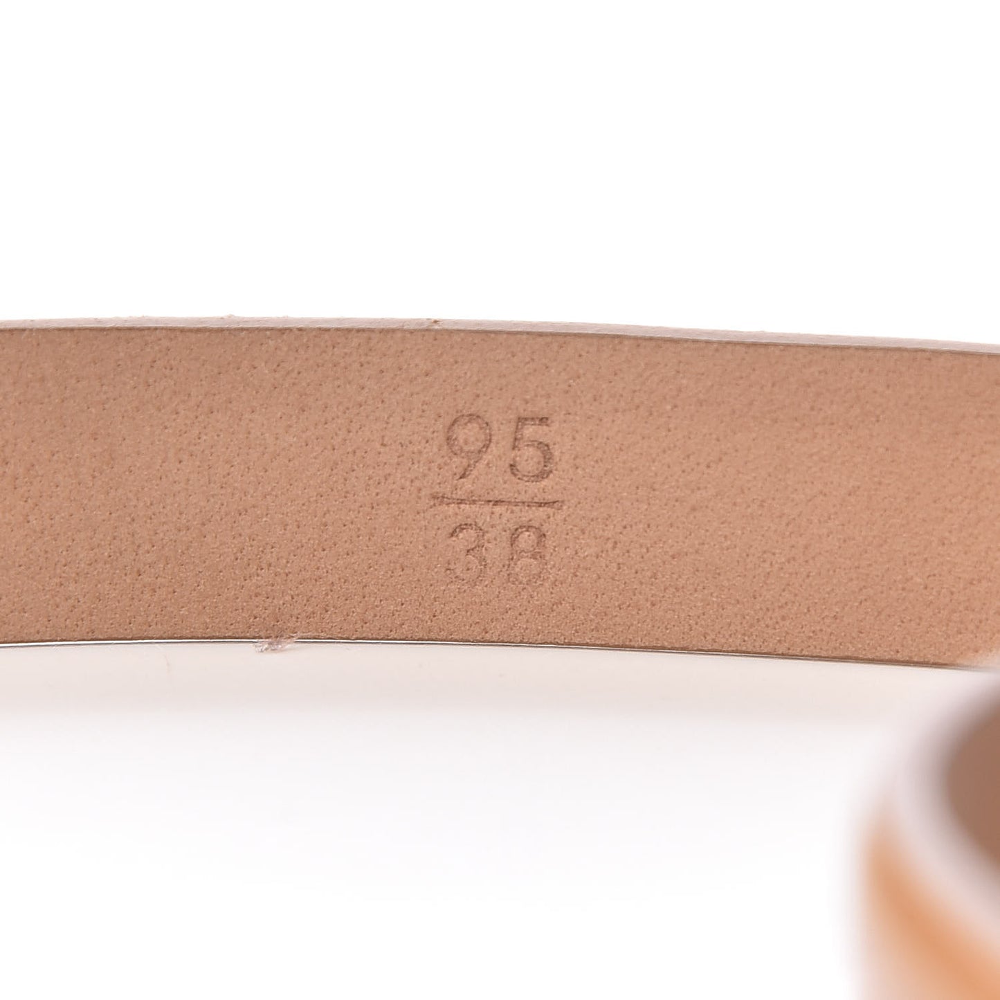 Patent CC Logo Skinny Belt 95 38 Beige