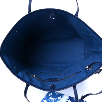 Louis Vuitton Monogram Escale Neverfull MM Blue 5 of 9