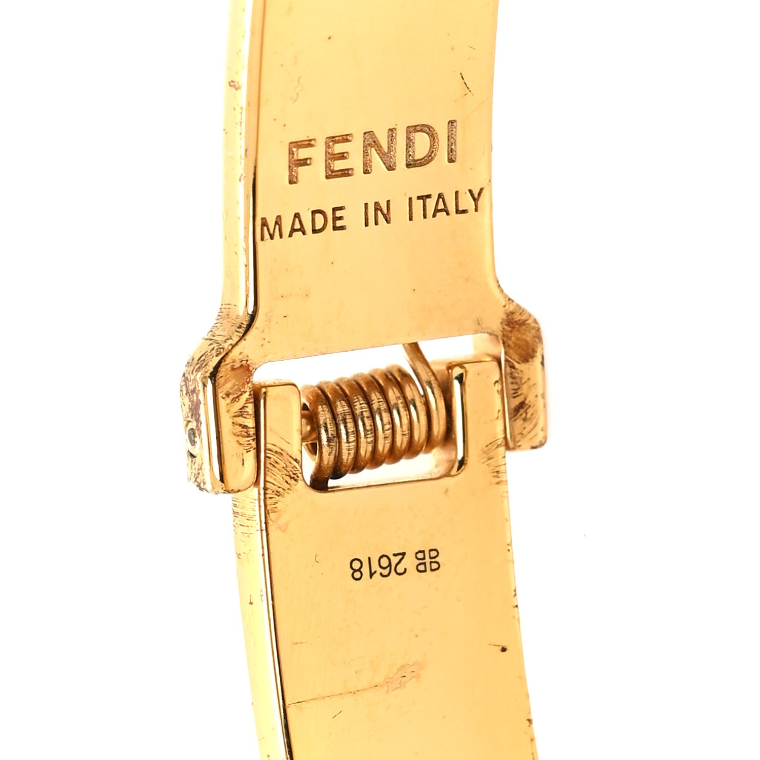 Fendi Enamel Metal F Is Fendi Bracelet M Red Gold 4 of 7