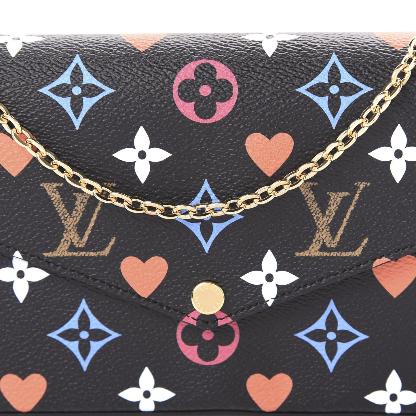 Game On Felicie Chain Wallet Black