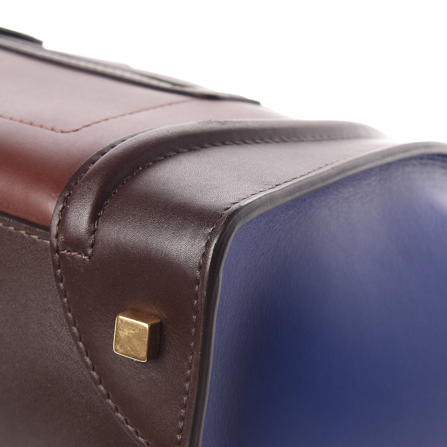 Smooth Calfskin Mini Tri-Color Luggage Acajou