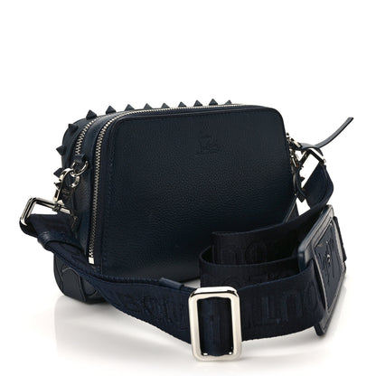 Christian Louboutin Empire Calfskin Gomme Spikes Loubitown Crossbody Loubi Navy 3 of 9