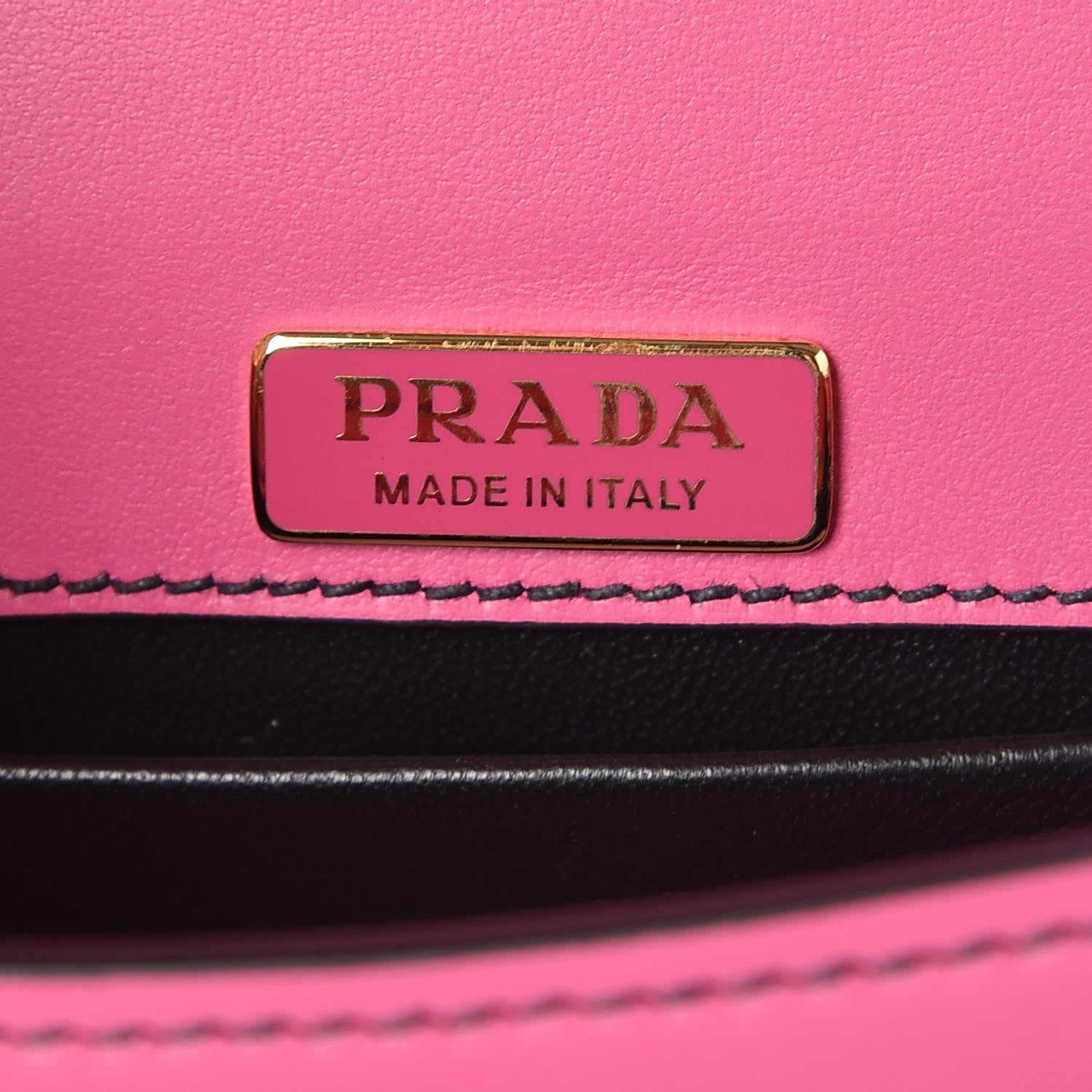 Prada City Calfskin Saffiano Cahier Crossbody Bag Fuxia Black 6 of 6