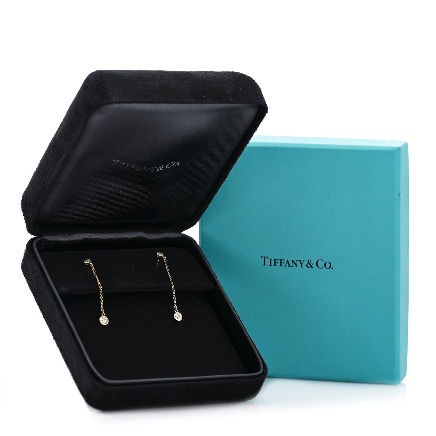 18K Yellow Gold Diamond .39ctw Elsa Peretti Diamonds by the Yard Drop Earrings
