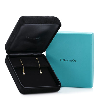 Tiffany 18K Yellow Gold Diamond .39ctw Elsa Peretti Diamonds by the Yard Drop Earrings 6 of 6