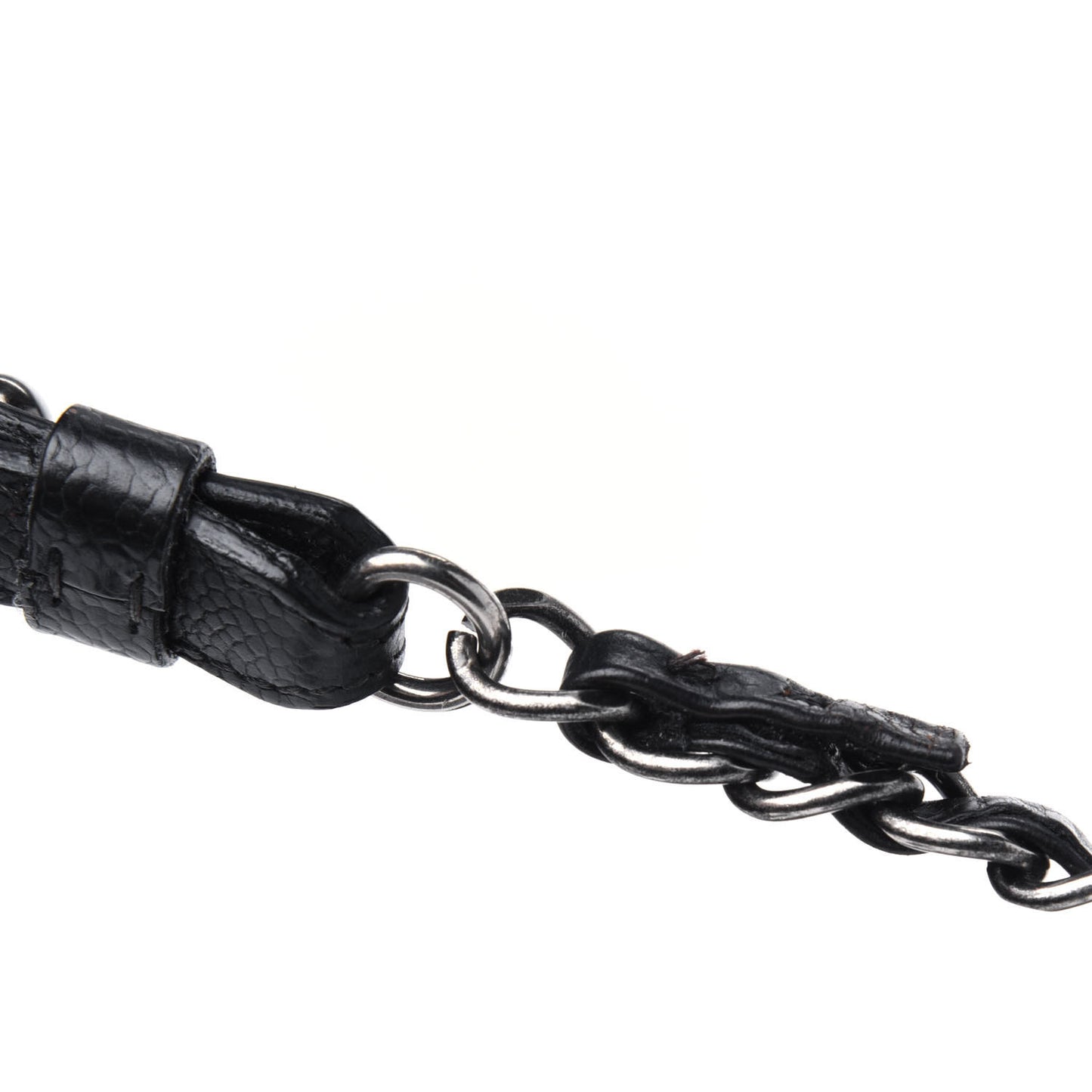 Crumpled Grained Calfskin Medium CC Crave Flap Black