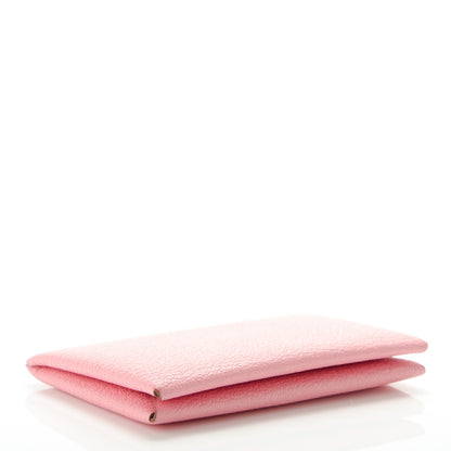 Hermes Chevre Mysore Calvi Card Case Rose Confetti 4 of 8