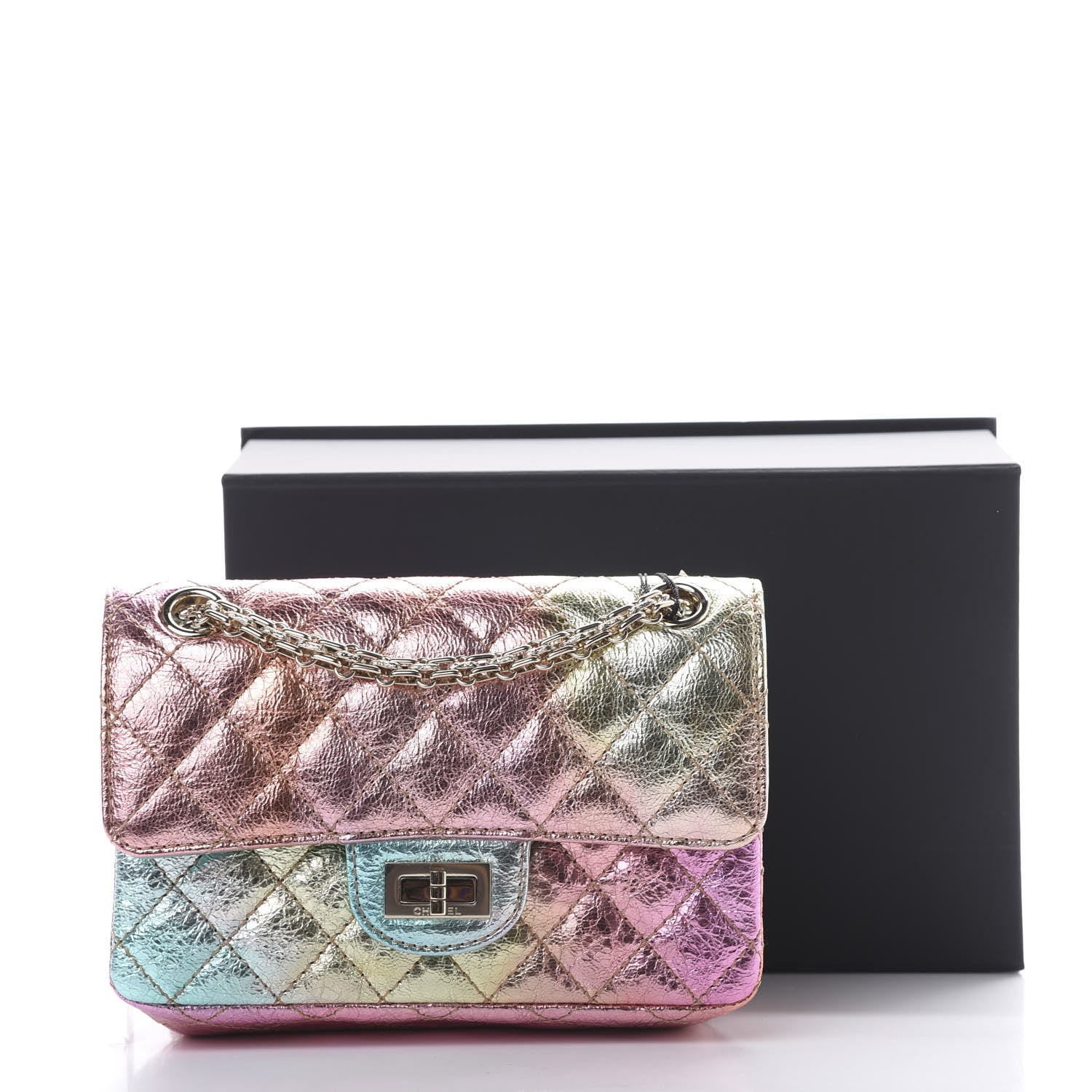 Chanel Metallic Goatskin Quilted Mini 2.55 Reissue Flap Multicolor 11 of 11