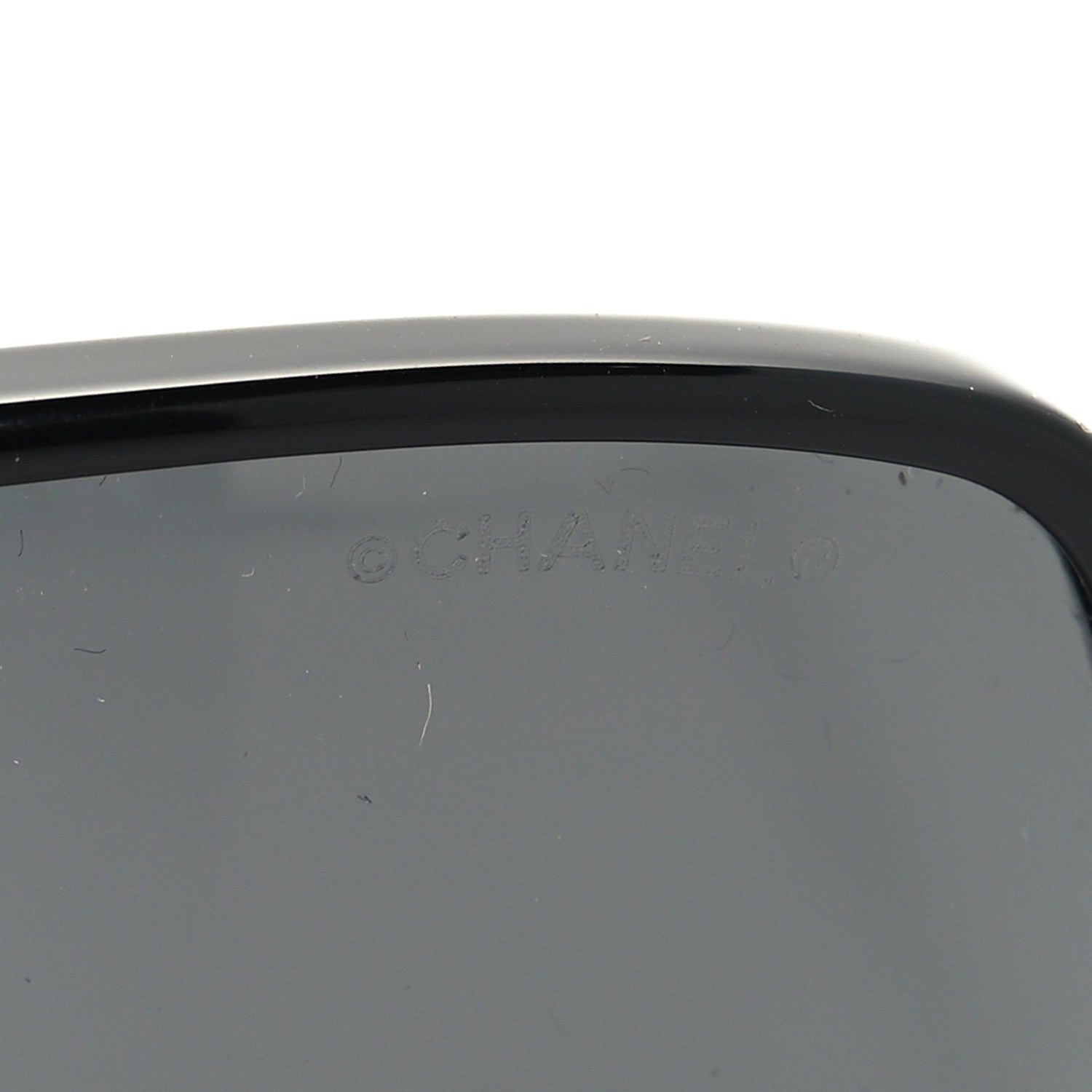 Chanel Acetate Metal Calfskin Square Chain Sunglasses 5210-Q Black Gray 7 of 8