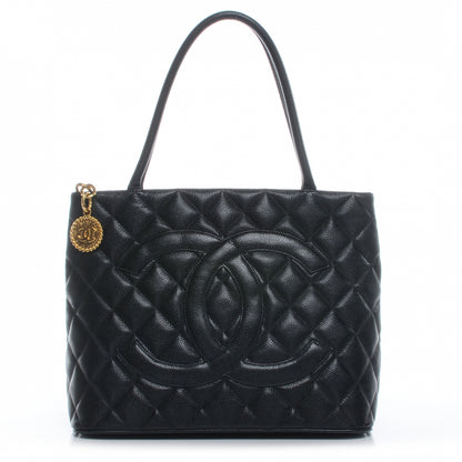 Chanel Caviar Medallion Tote Black 1 of 7