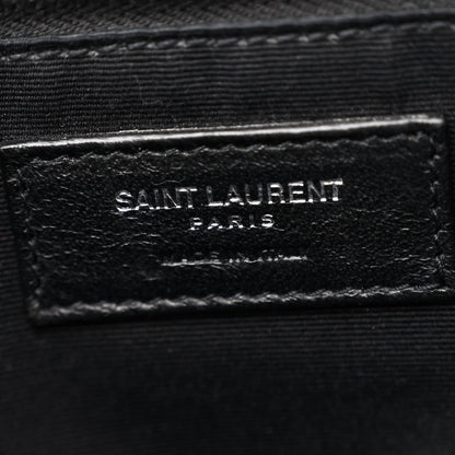 Saint Laurent Metallic Lambskin Matelasse Monogram Medium Niki Chain Satchel Argento 6 of 19