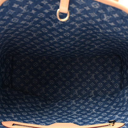 Louis Vuitton Monogram Denim Neo Neverfull MM Blue 5 of 9