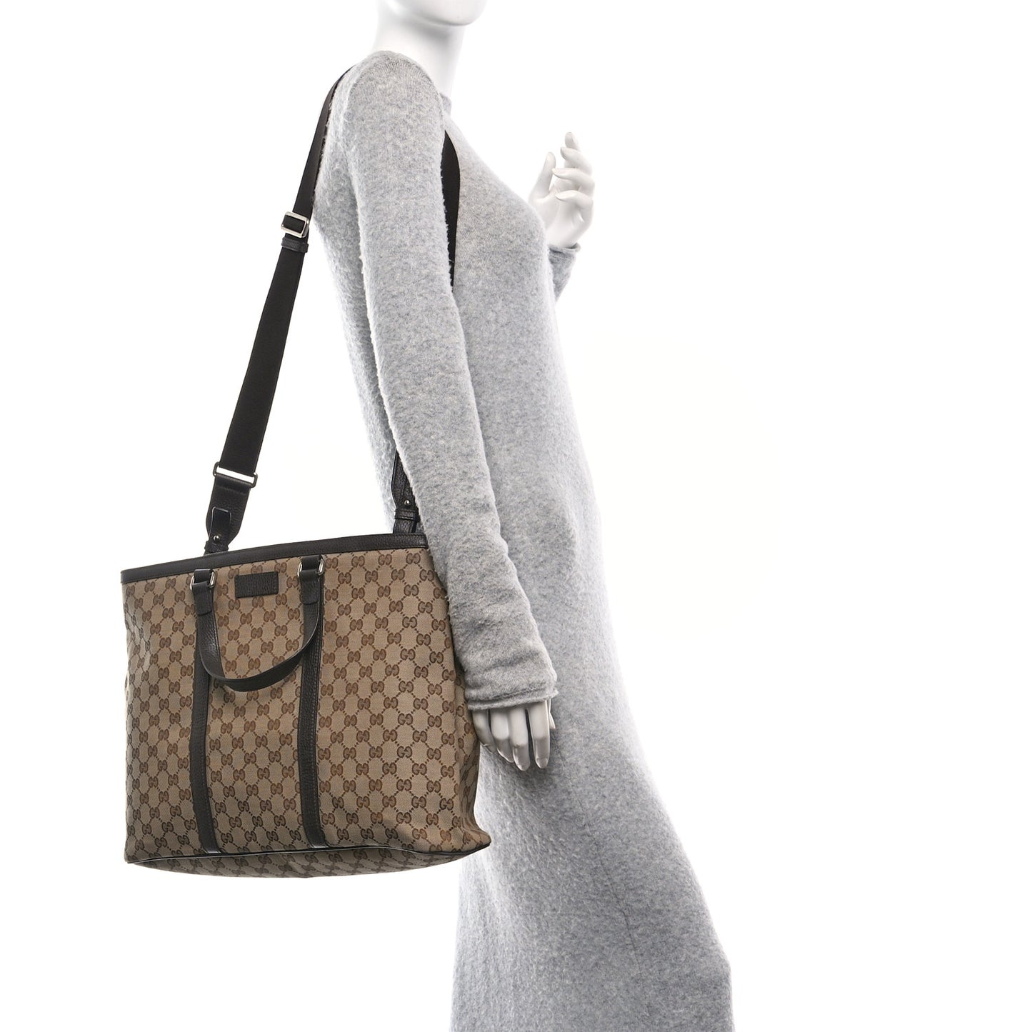 GG Monogram Large Joy Tote Bag Dark Brown