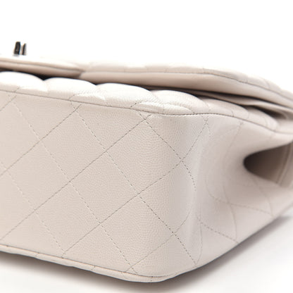 Chanel Caviar Quilted Jumbo Double Flap Ivory 10 of 14