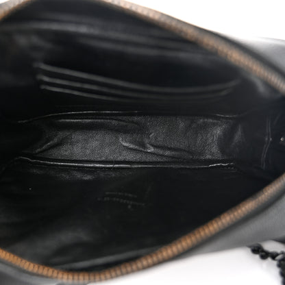 Saint Laurent Grain De Poudre Matelasse Monochrome Monogram Mini Lou Camera Bag Black 5 of 10