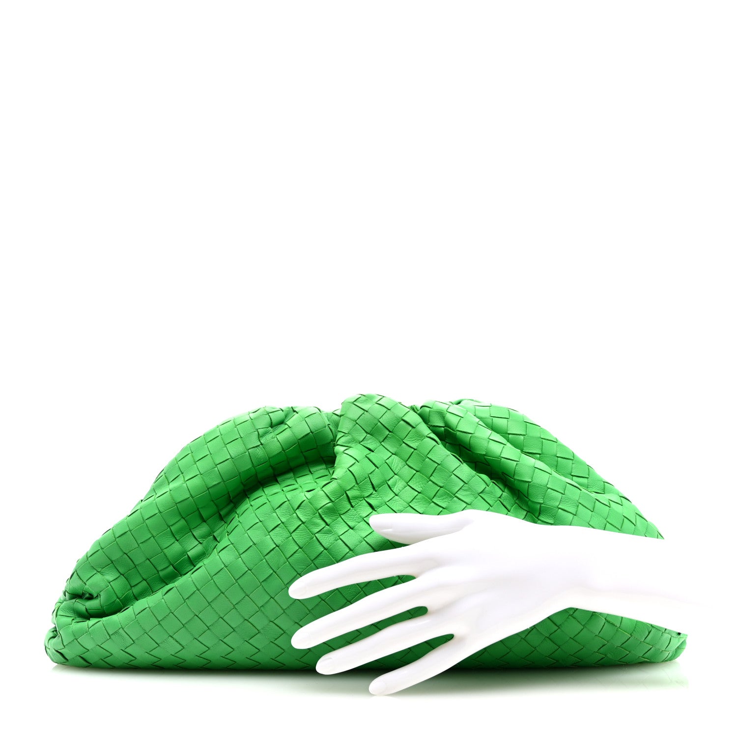 Bottega Veneta Nappa Maxi Intrecciato The Pouch Oversized Clutch Parakeet 2 of 14