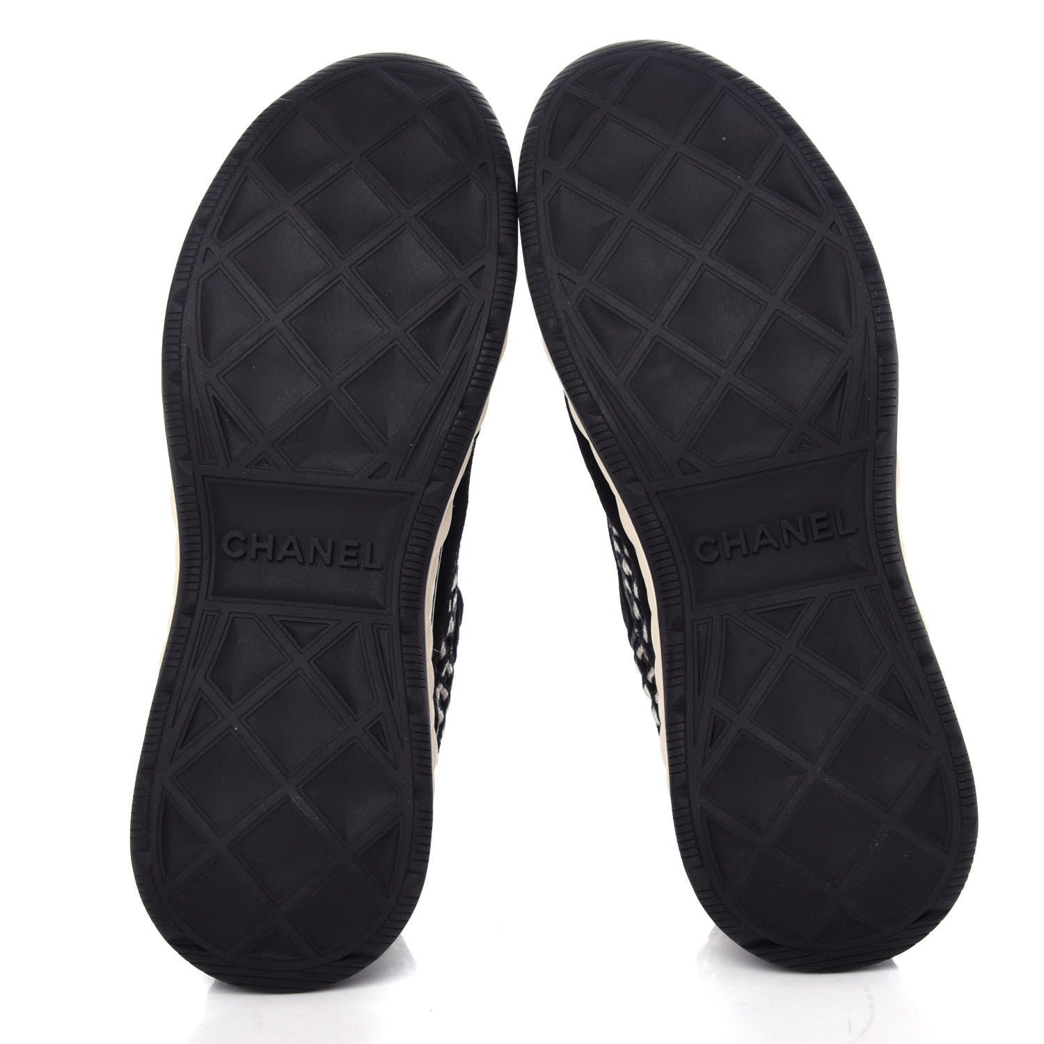 Chanel Suede Calfskin Embroidered CC Sneakers 39.5 Black 6 of 11