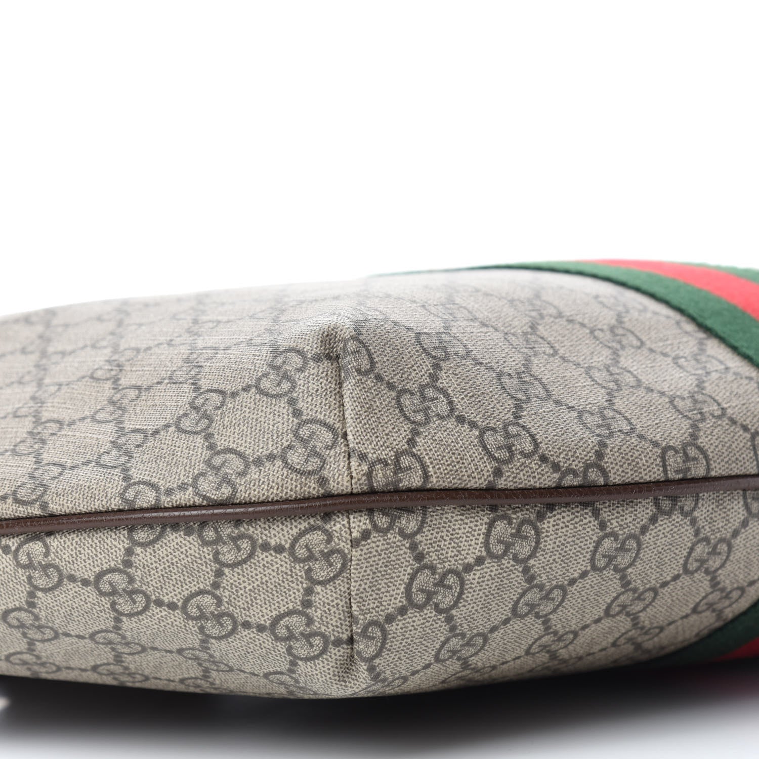 Gucci GG Supreme Monogram Web Ophidia Half Moon Hobo Brown 6 of 10