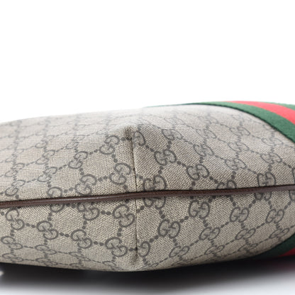 Gucci GG Supreme Monogram Web Ophidia Half Moon Hobo Brown 6 of 10