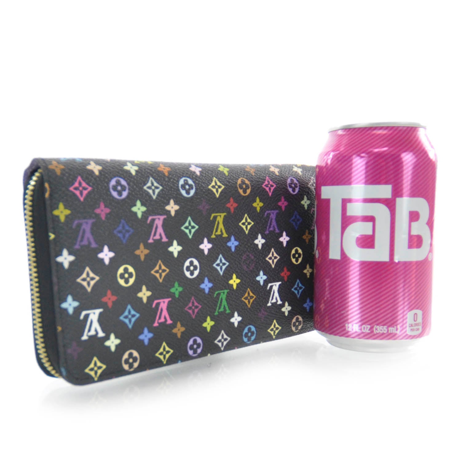 Louis Vuitton Monogram Multicolor Zippy Wallet Black Violet 2 of 7