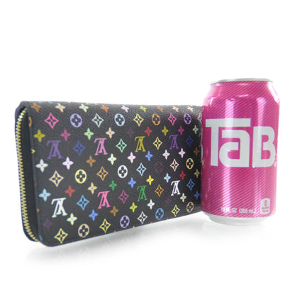 Louis Vuitton Monogram Multicolor Zippy Wallet Black Violet 2 of 7