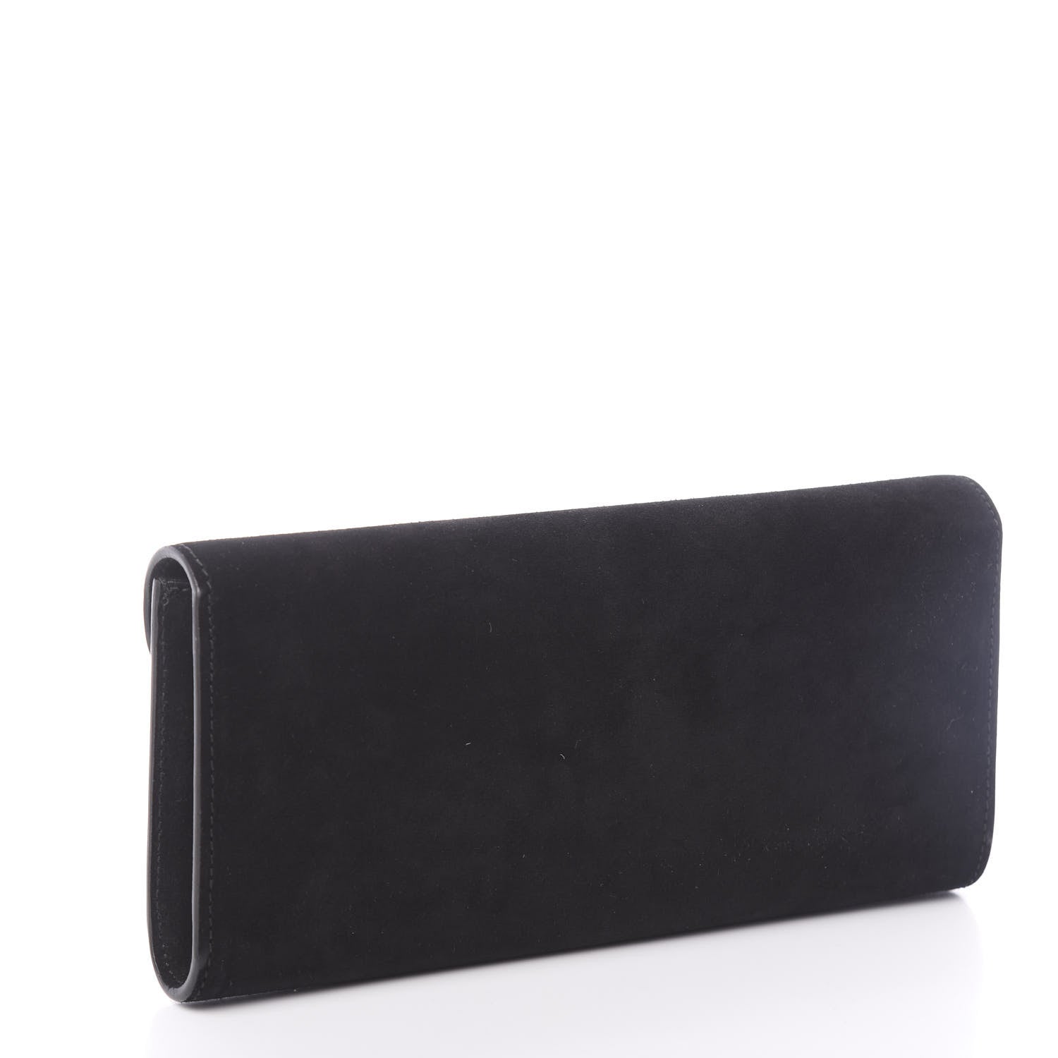 Gucci Suede Crystal Horsebit Broadway Clutch Black 3 of 6