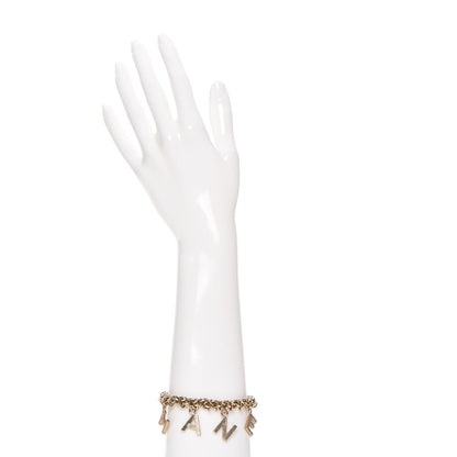 Chanel CC Logo Charms Bracelet Gold 2 of 6