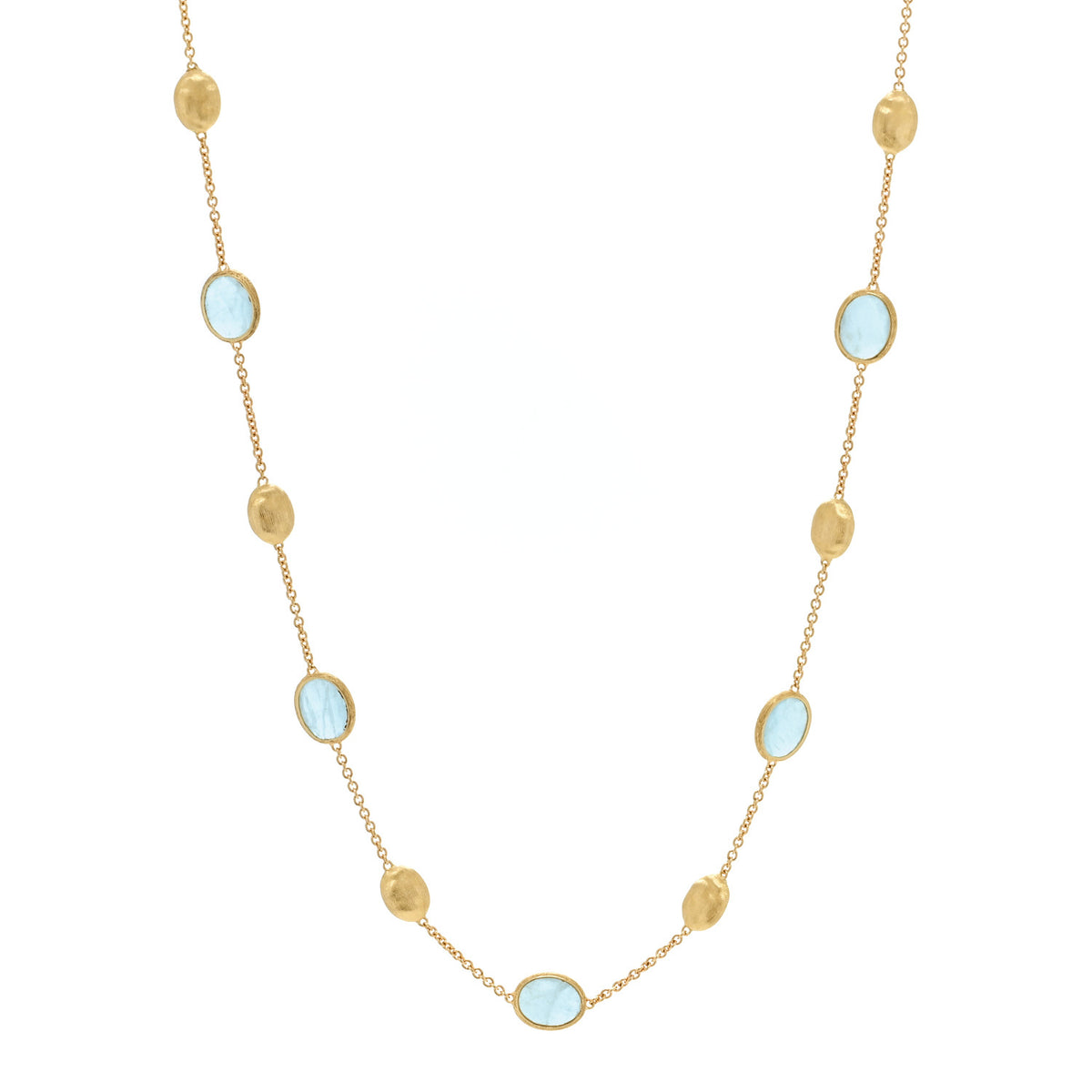 18K Yellow Gold Aquamarine Siviglia Necklace