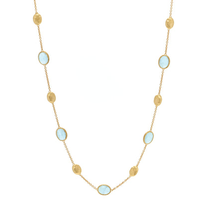Marco Bicego 18K Yellow Gold Aquamarine Siviglia Necklace 1 of 5