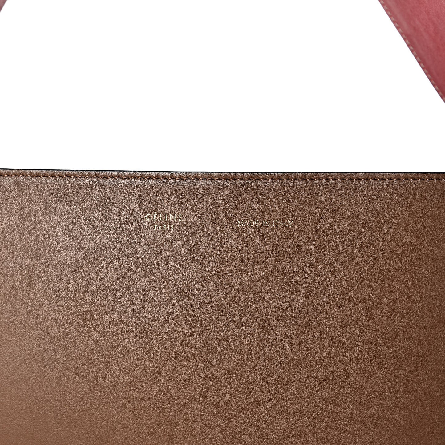 Shiny Smooth Calfskin Small Twisted Cabas Camel Tan