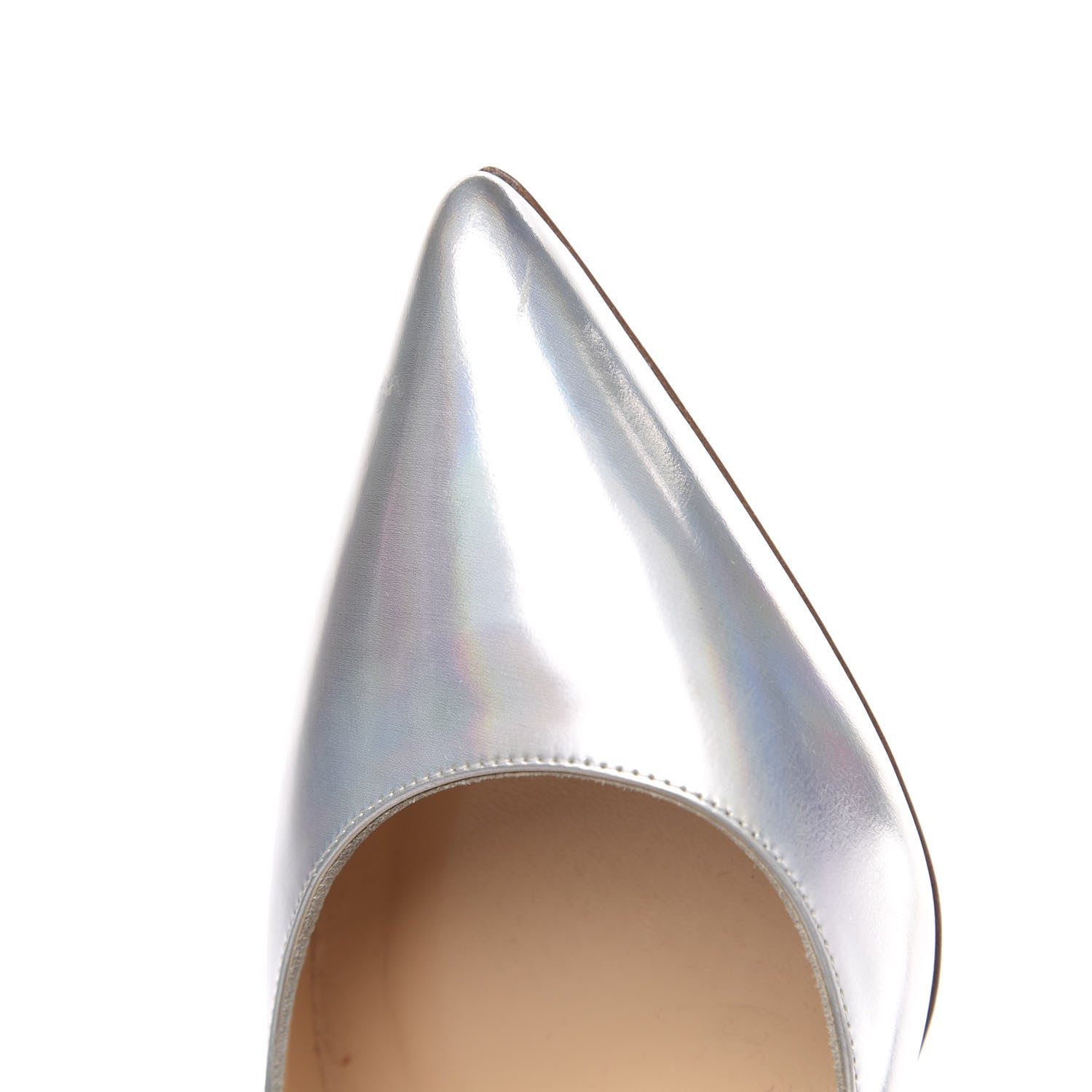 Christian Louboutin Specchio Laser Pigalle Follies 85 Pumps 41 Silver 10 of 10
