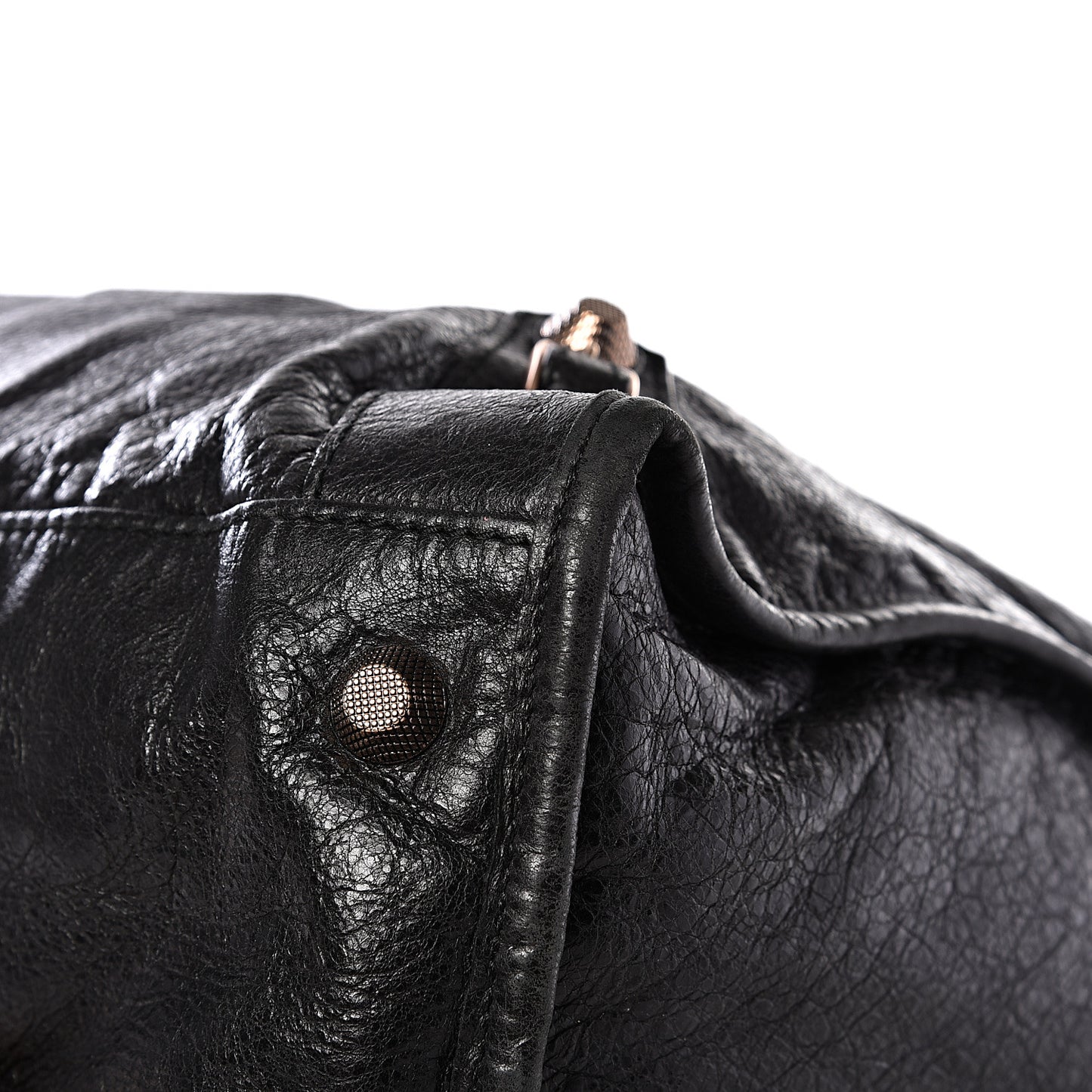 Agneau Giant 12 Rose Gold Hardware Weekender Black