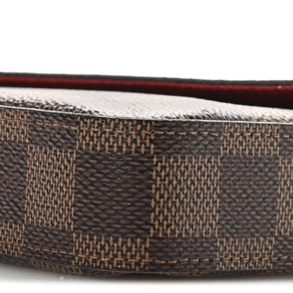 Louis Vuitton Damier Ebene Pochette Felicie Chain Wallet 10 of 11
