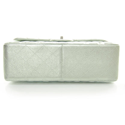 Chanel Lambskin Quilted Jumbo Flap Metallic Teal 4 of 9