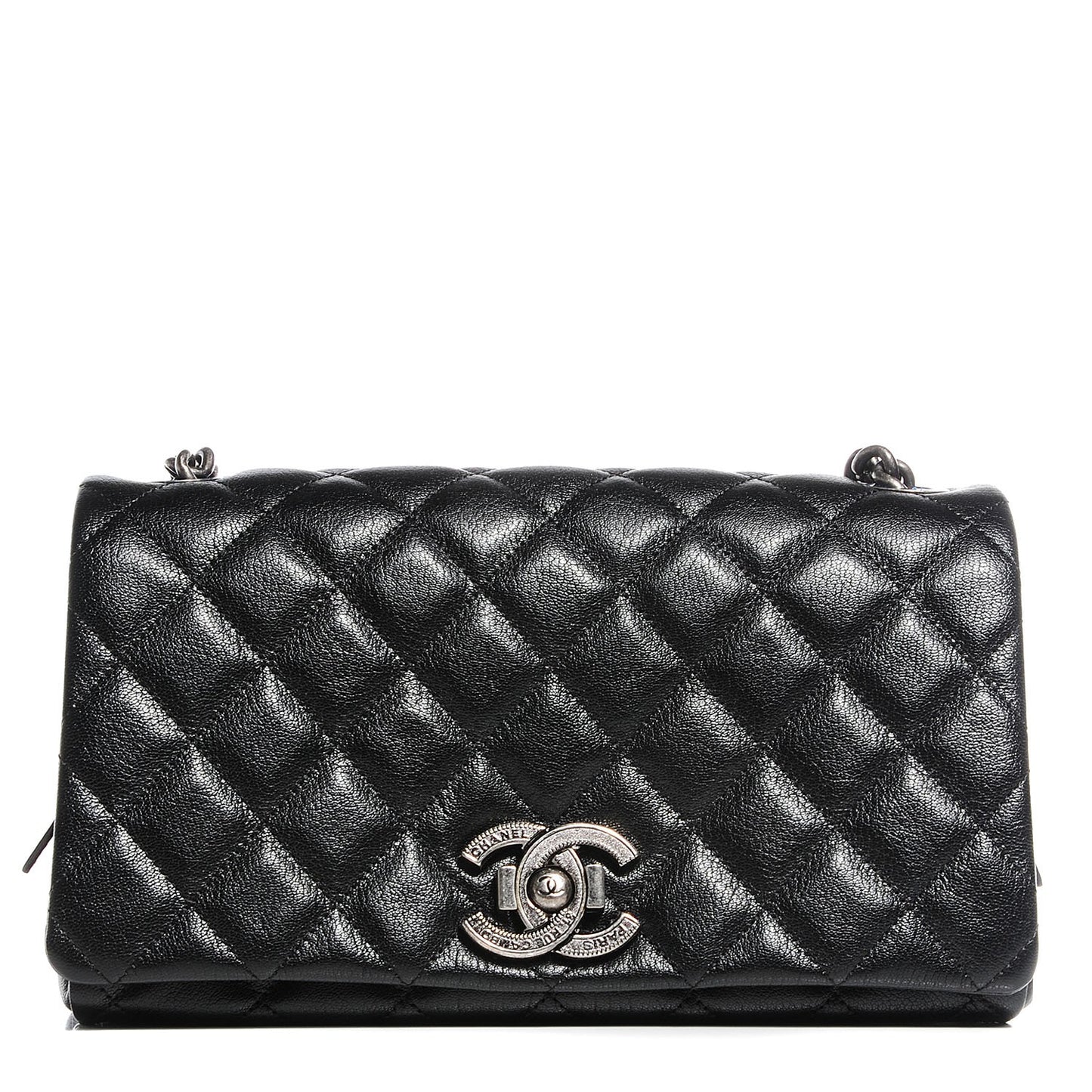 Metallic Goatskin Medium City Rock Flap Black