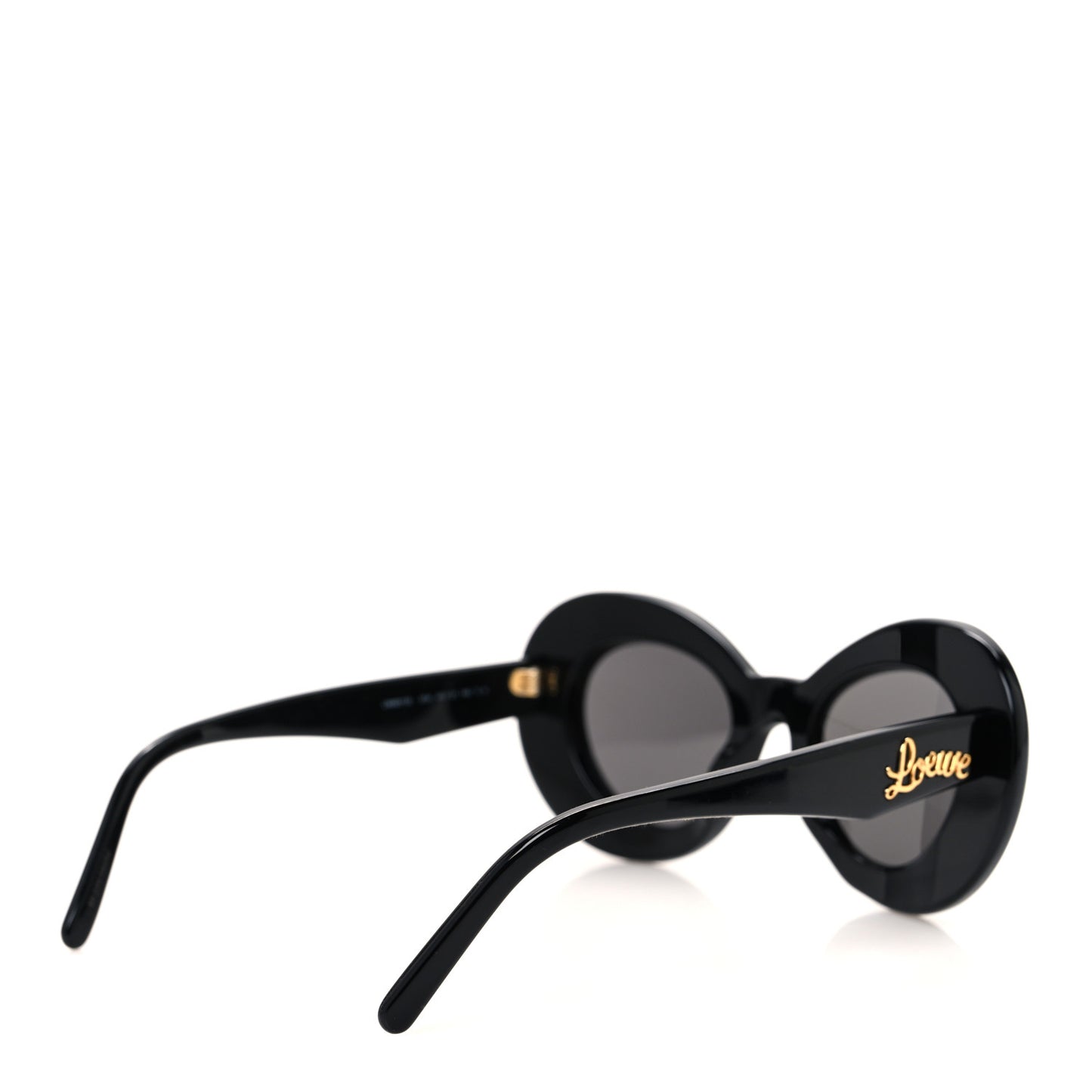 Acetate Curvy Round Sunglasses LW40112I Black
