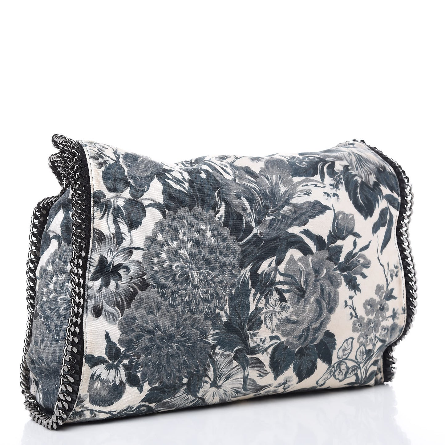 Cotton Canvas Floral Print Large Falabella Tote Ivory