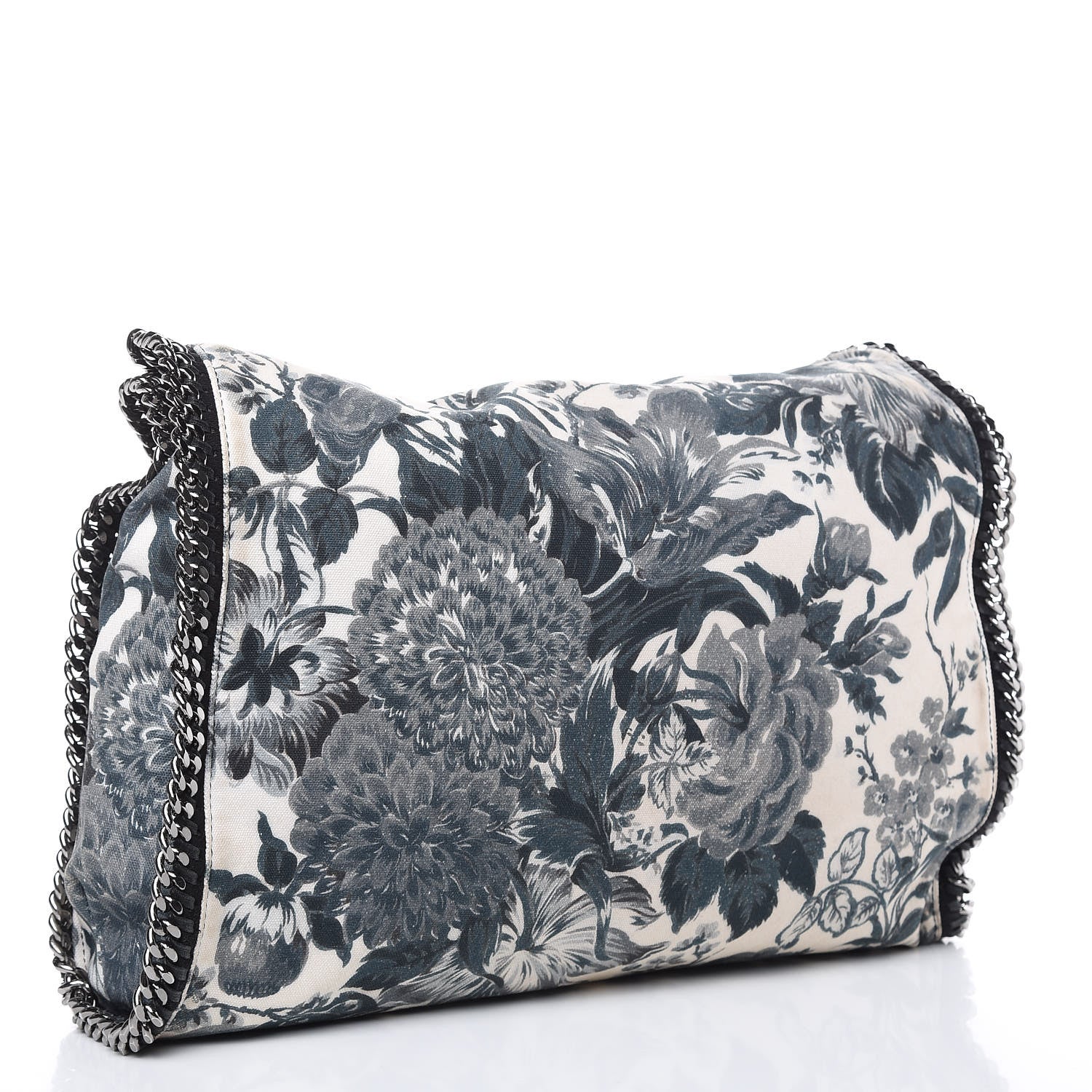 Stella McCartney Cotton Canvas Floral Print Large Falabella Tote Ivory 3 of 16