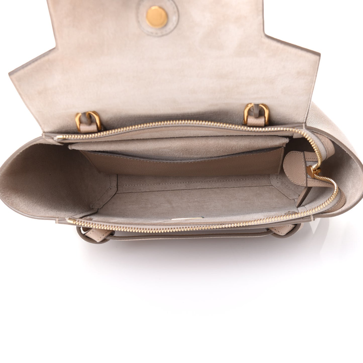 Grained Calfskin Micro Belt Bag Light Taupe
