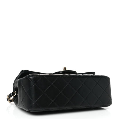 Chanel Lambskin Quilted Mini Rectangular Flap Black 3 of 8