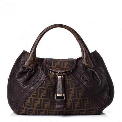 Fendi Zucca Nappa Nuvolata Vitello Tortuga Spy Tobacco Moro 1 of 4