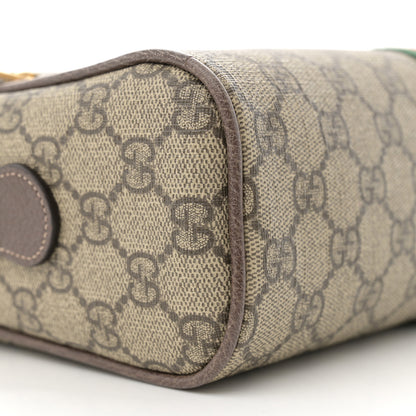 Gucci GG Supreme Monogram Web Small Ophidia Shoulder Bag Brown 9 of 12